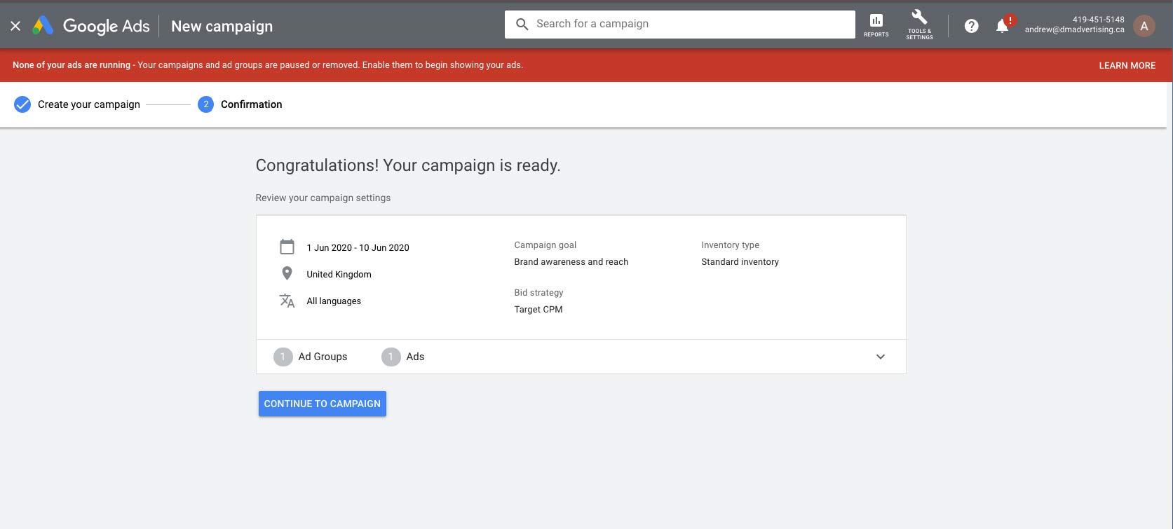 YouTube Campaign screenshot 2